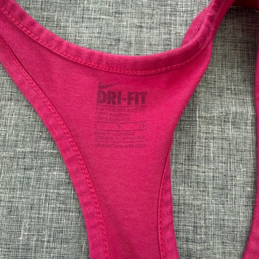 Nike Women's Pink Racerback Tank Top - Picture 3 of 3